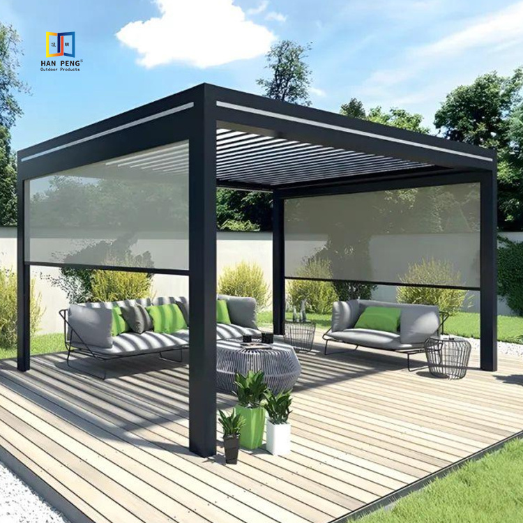 Waterproof gazebo/double canypo square pavilion iron garden pavilion gazebos