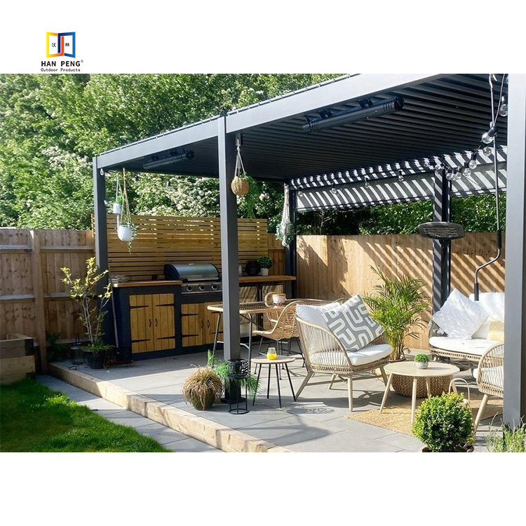 Smart Louvered Roof Pergola Kits Metal Gazebo Pergola Customized