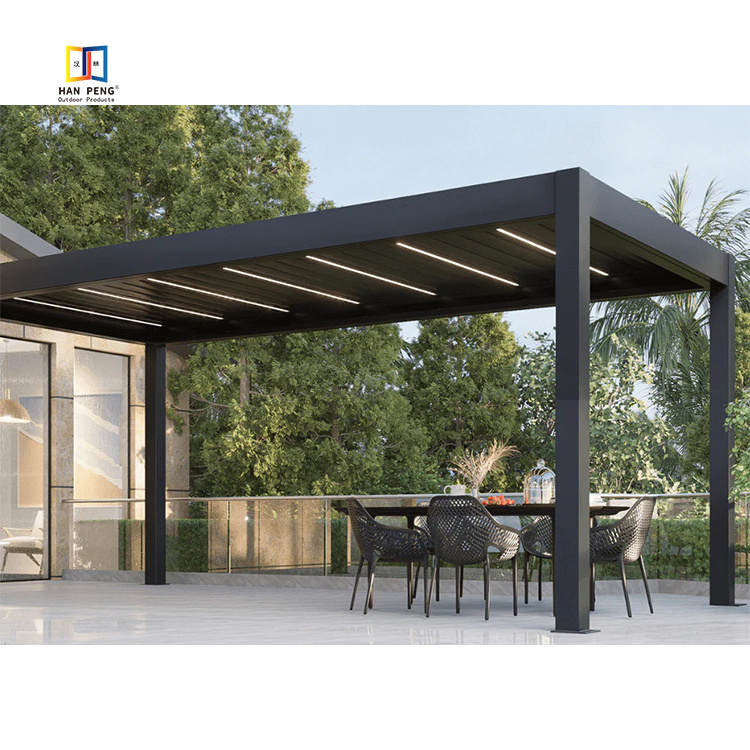 Metal Louver Price Electric Waterproof Pergola Garden Gazebos