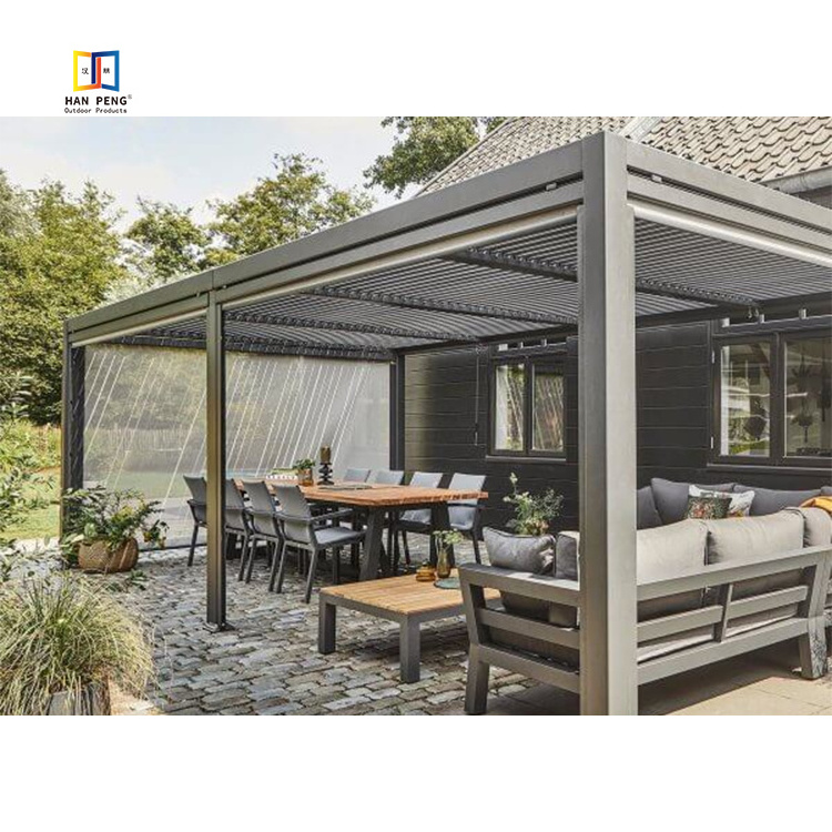 Metal Louver Price Electric Waterproof Pergola Garden Gazebos