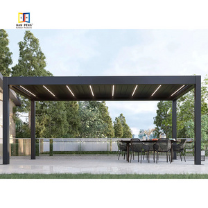 Bioclimatique Retractable Remote Control Pergola Luxury Backyard Aluminum Gazebos