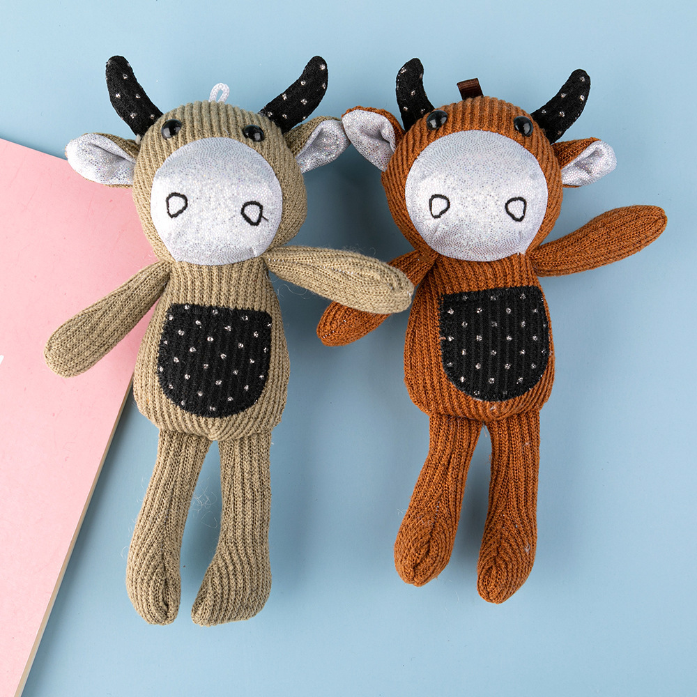 New Design Creative Cute Soft Mini Cow Keychain Plush Toys for Children Gifts with Best Price