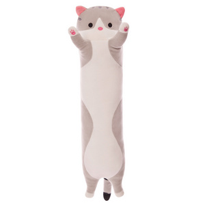 Hot Selling Cute Soft Long Cat Pillow Plush Toys with Factory Price for Children Sleeping Accompany