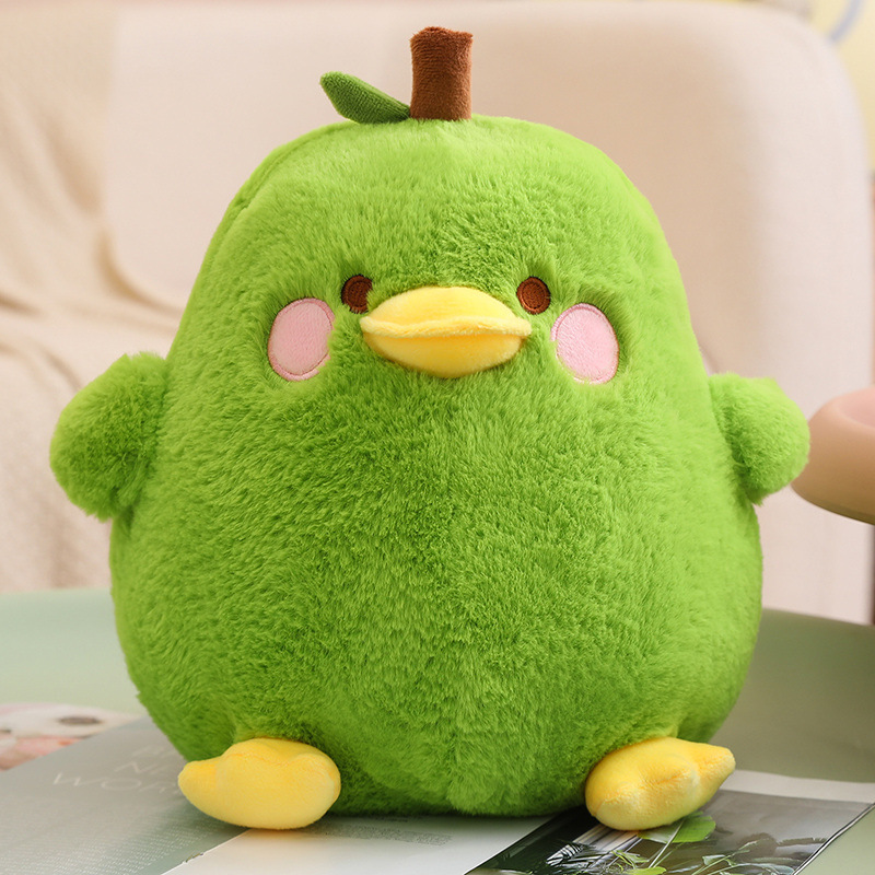 New Design Creative Soft Kawaii Pear Duck Stuffed Animal Plush Toys for Kid's Playing Gifts