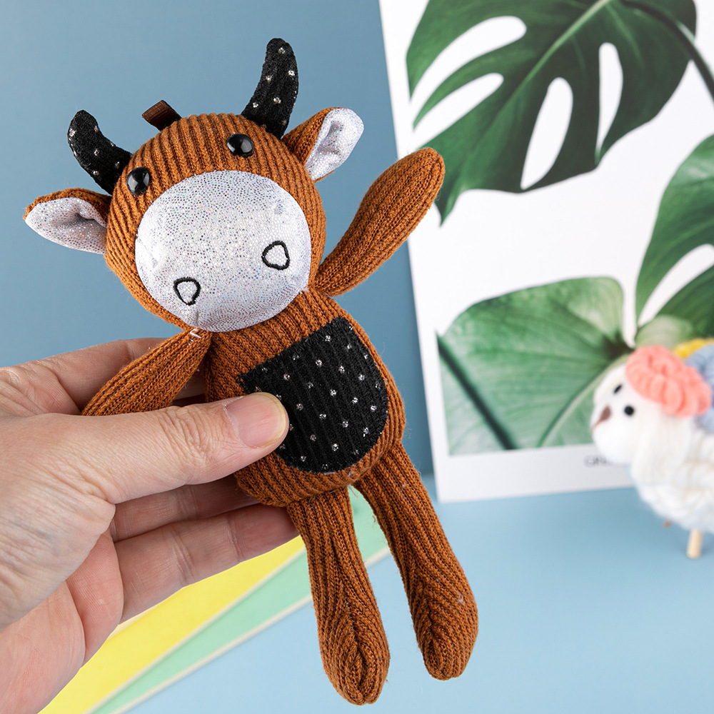 New Design Creative Cute Soft Mini Cow Keychain Plush Toys for Children Gifts with Best Price