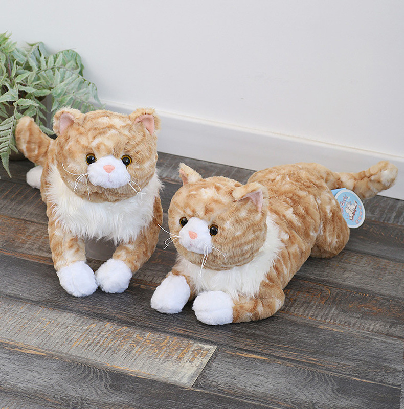 Lovely design great style custom plush toy staffed animals cute cat plush pillow kitten for children