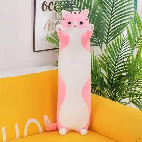 Hot Selling Cute Soft Long Cat Pillow Plush Toys with Factory Price for Children Sleeping Accompany