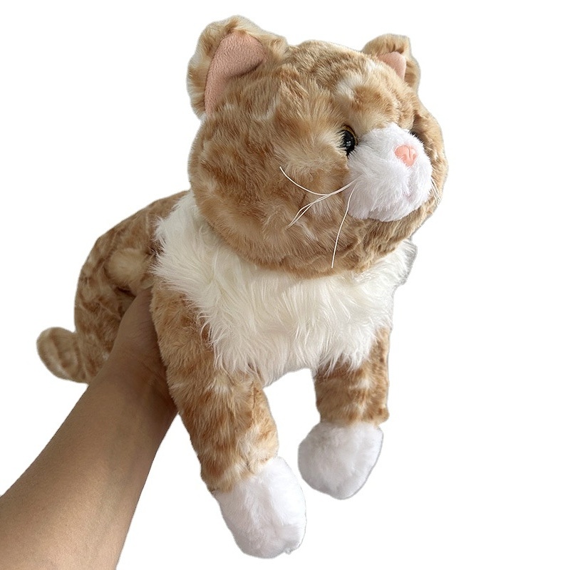 Lovely design great style custom plush toy staffed animals cute cat plush pillow kitten for children