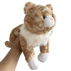 Lovely design great style custom plush toy staffed animals cute cat plush pillow kitten for children