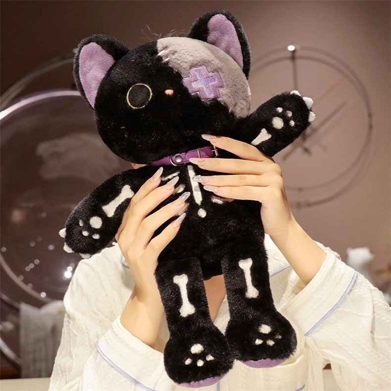 New Design Highly Recommend Creative Soft Cute Skeleton Cat Plush Toys for Gifts with Best Price