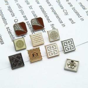 Custom shape square vintage diamond rhinestone crystal 4 part button press metal custom snap buttons for clothes