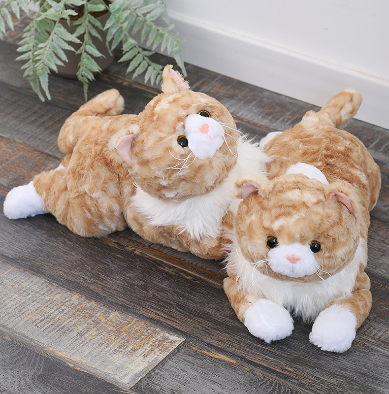 Lovely design great style custom plush toy staffed animals cute cat plush pillow kitten for children