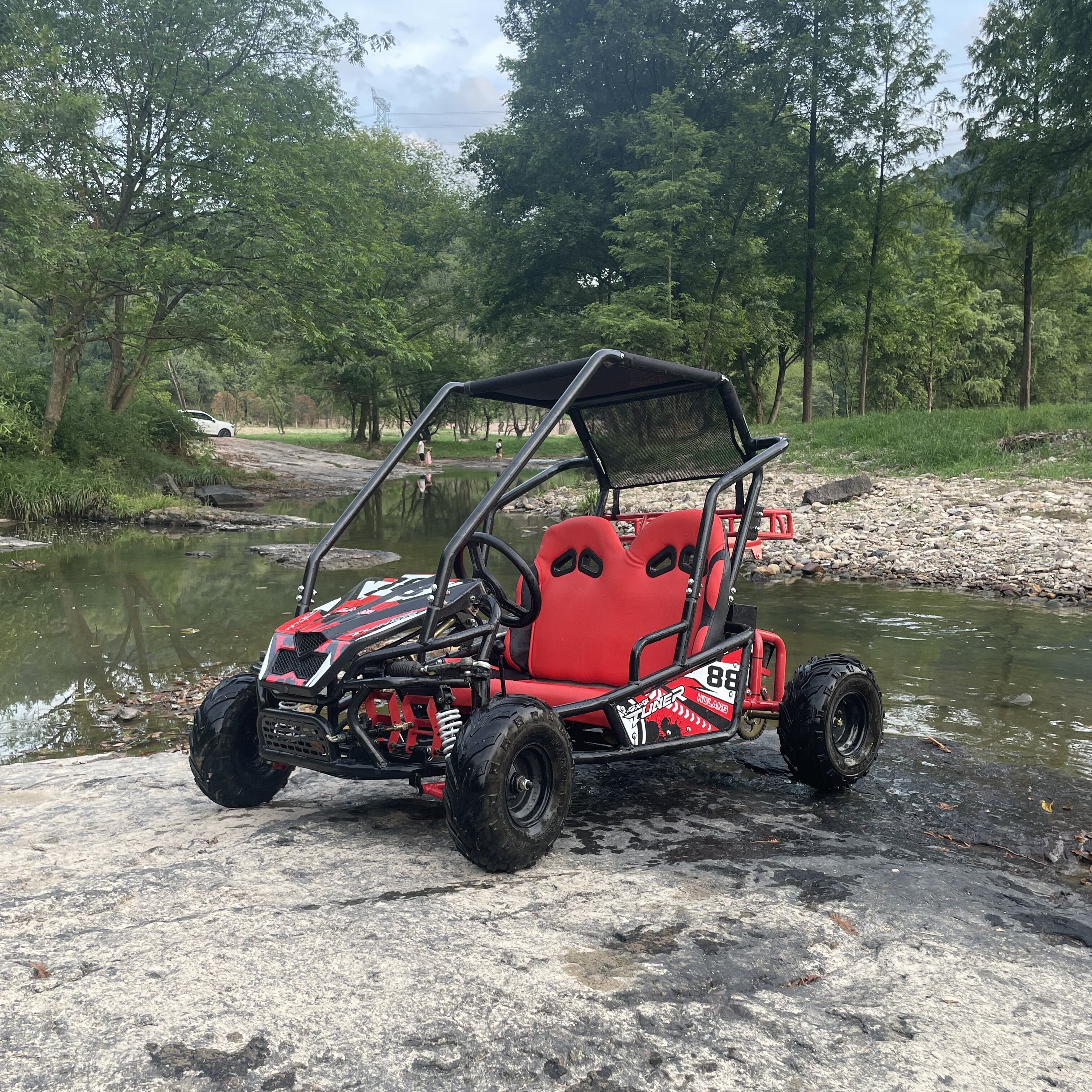 Factory Price Off Road Kids Cart Gas Powered Adult Quad Bikes 125Cc Go Kart