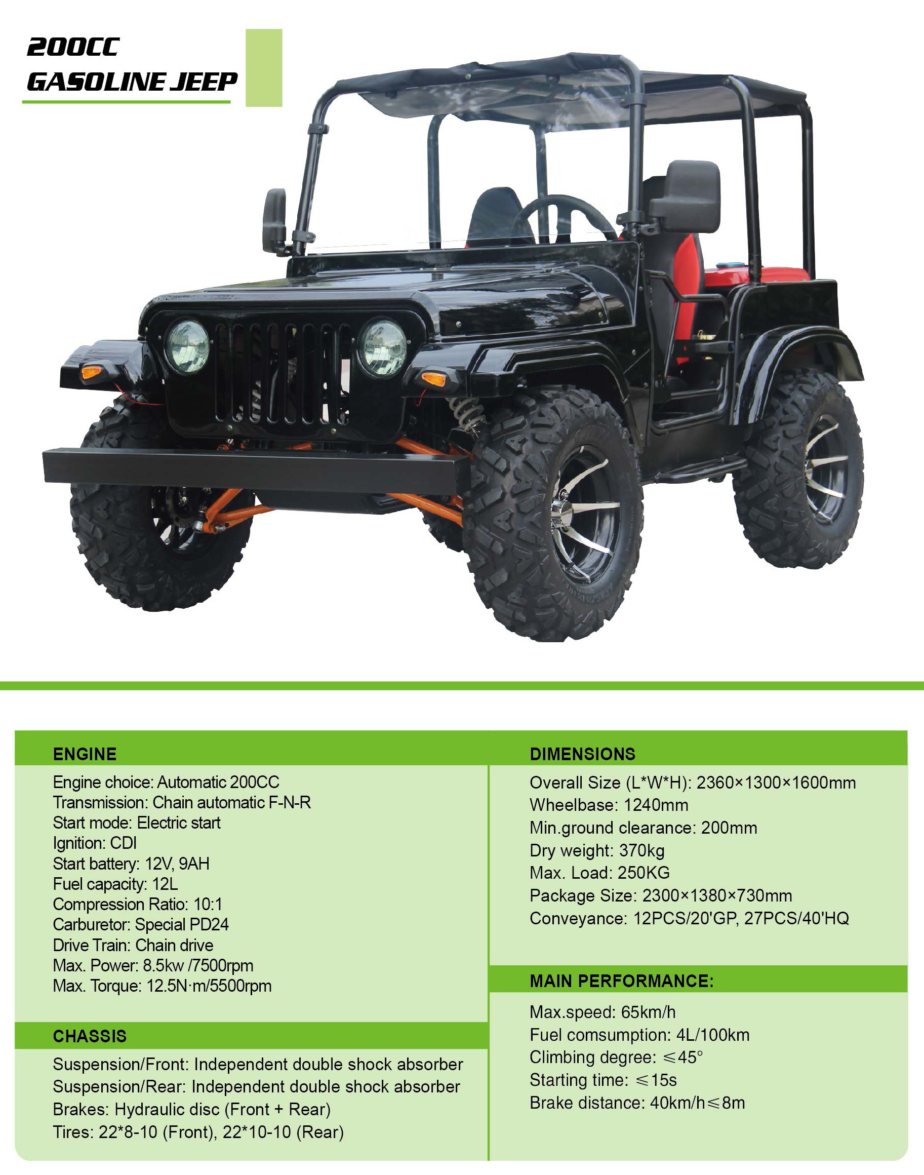 150CC 200CC UTV for sale