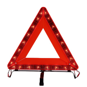 Import Car Accessories Cixi Factory Vehicle Tools car emergency LED warning triangle(HXJ-6 LED AA)