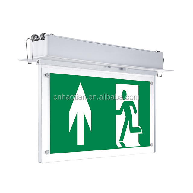 Recessed led light exit sign emergency light