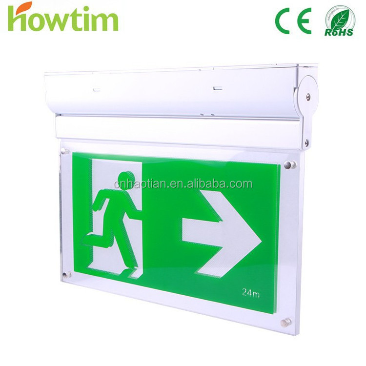 Explosion proof emergency lighting combo exit sigh light for hospital,school,supermarkets