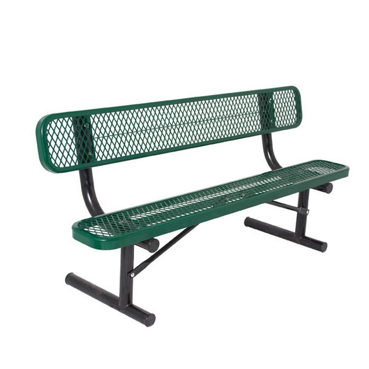 Classic Outdoor Long Chair Metal Bench Bus Station Easy Backrest Chair Comfortable Cozy Bench For Park Leisure Chair