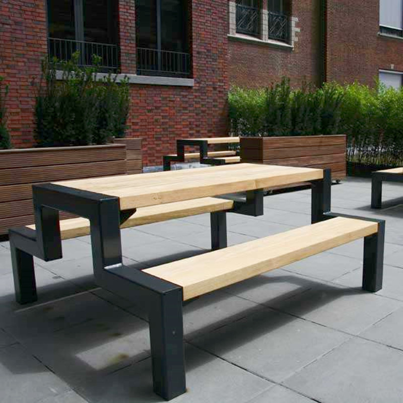 Outside Patio Beer Table Plastic Wood Dining Picnic Tables Garden Outdoor Table with Bench