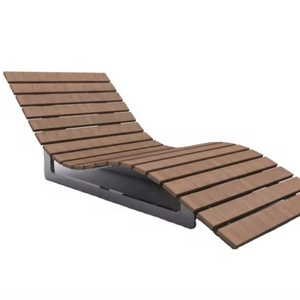 Wholesale Waterproof Outdoor Beach Lounge Chair Garden Teak Wood Swimming Pools Sun Lounger