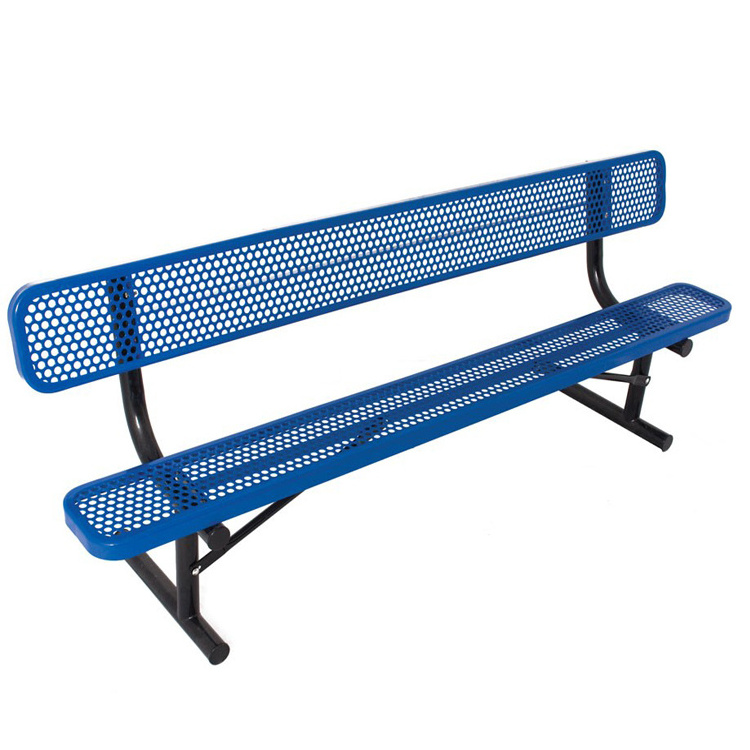 Classic Outdoor Long Chair Metal Bench Bus Station Easy Backrest Chair Comfortable Cozy Bench For Park Leisure Chair