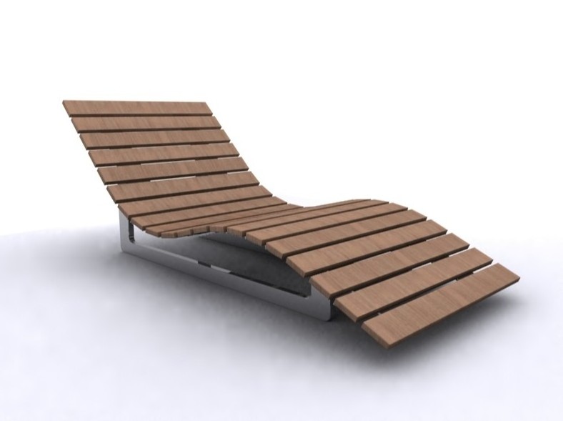 Wholesale Waterproof Outdoor Beach Lounge Chair Garden Teak Wood Swimming Pools Sun Lounger