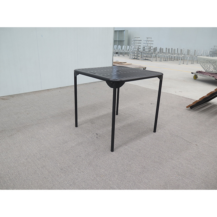 Garden Furniture Metal Picnic Dining Table and Chairs Sets Table Bench Seats Coffee Restaurant Outdoor Manufacturer Customized