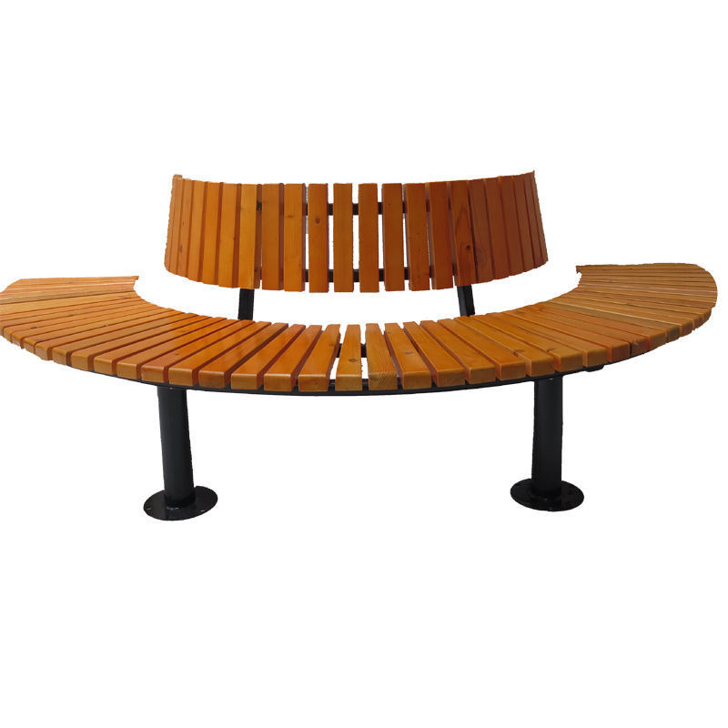 Outdoor Benches Industrial Street Tree Round Park Bench Round Wooden Factory Price Modern Manufacturer Outdoor Furniture 5 Pcs