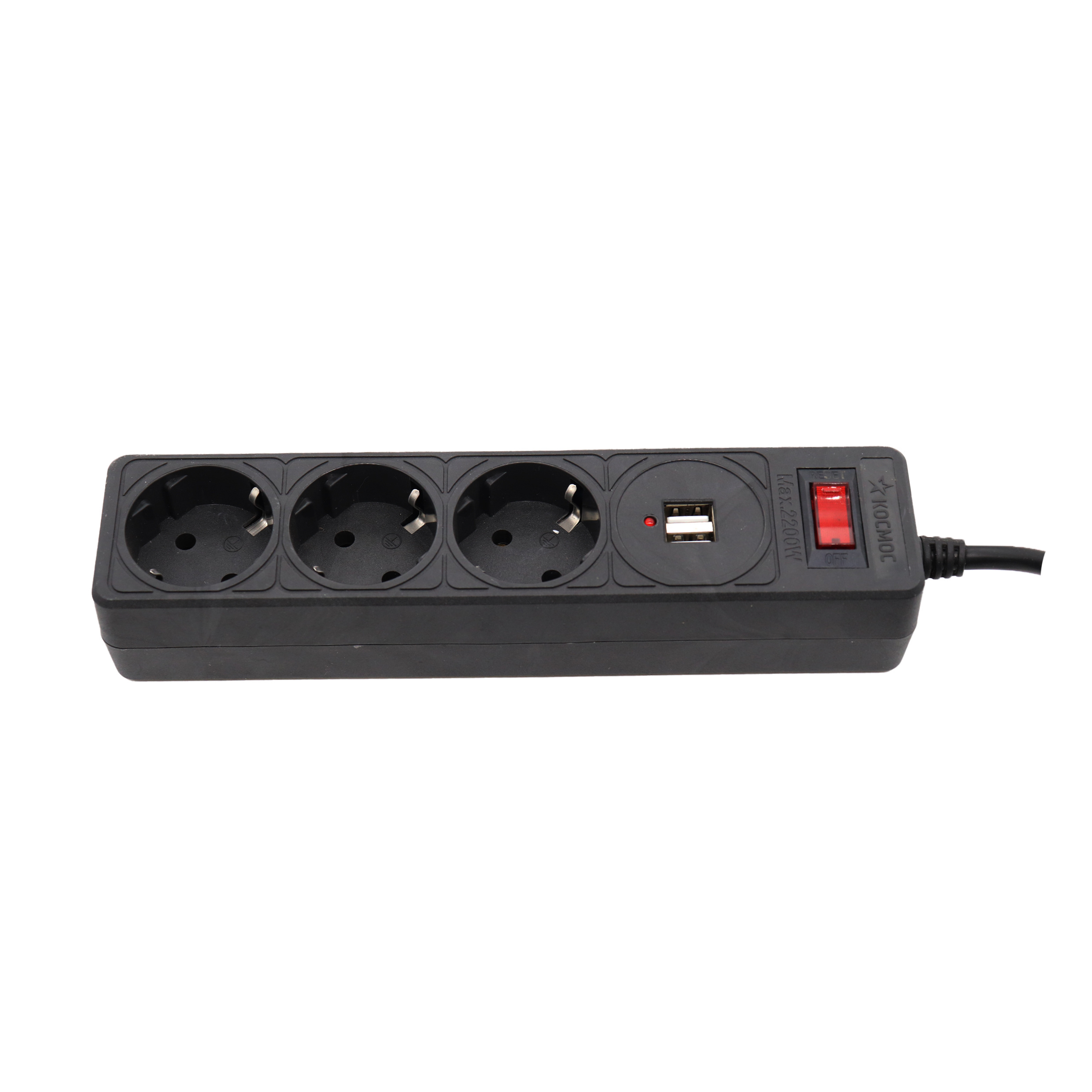 High quality usb power switches and multiple european sockets power grounding extension strip