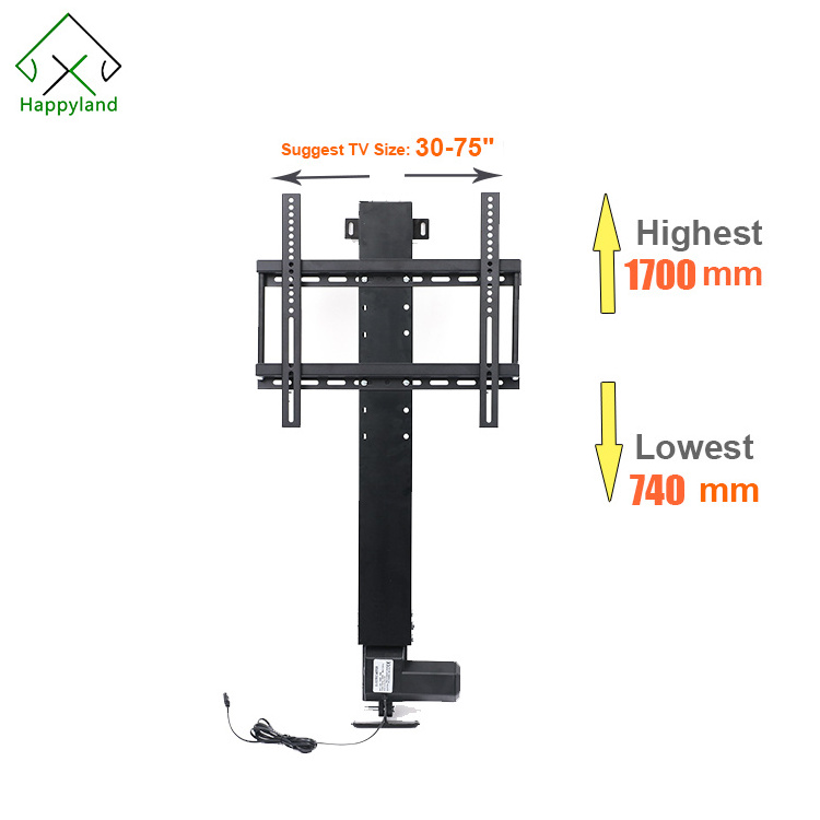 Height Adjuster Stand Remote Control Motorized Electric Ceiling Tv Lift Bracket