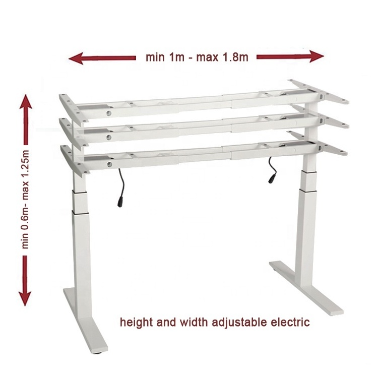 China Factory Electric Office Standing Computer Desk Frame Ergonomic Height Adjustable Children Study Table Desk and Chair