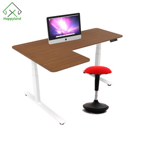 Chinese Factory 2020 Latest Modern Office Furniture Height Adjustable Dual Motor Electric Sit Stand Computer Desk