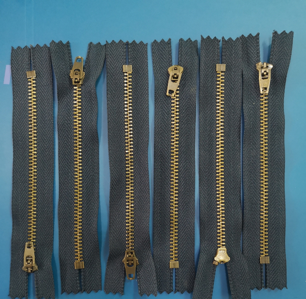 High quality brass zipper  for jean zip with 4YG slider zipper