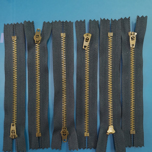 High quality brass zipper  for jean zip with 4YG slider zipper