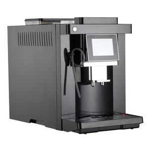 ABS housing glass panel automatic espresso maker one touch cappuccino bean to cup coffee machine