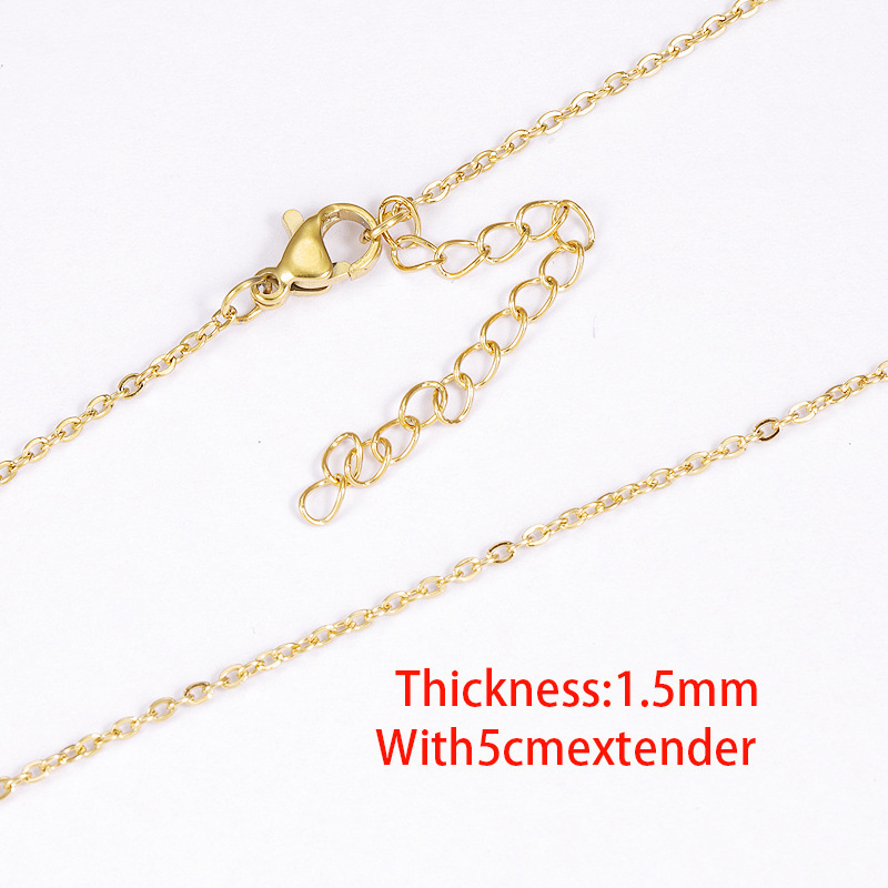 40/45/50/60cm stainless steel necklace cable chain with lobster Clasp