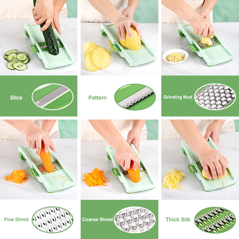 6 in 1 Commercial Spiralizer Vegetable Chopper Potato Cutter Grinder For Kitchen Chopper for Vegetable