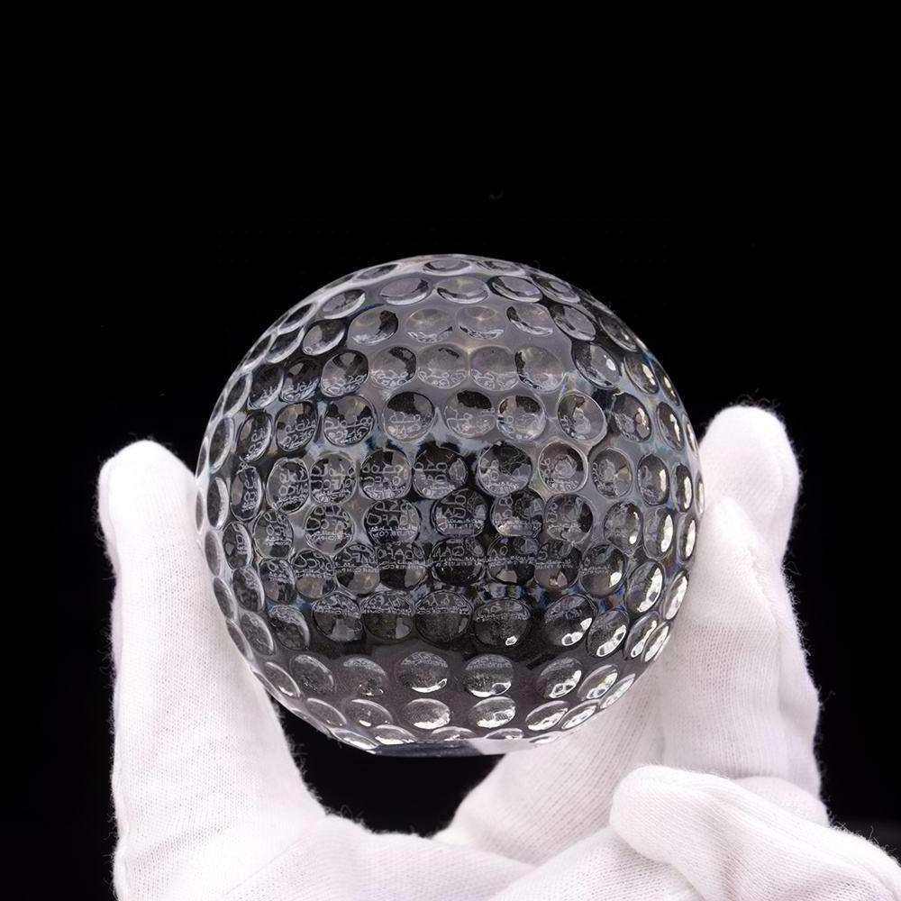 Honor Of Crystal Hot selling customized precisely carved crystal golf ball or basketball for birthday gift