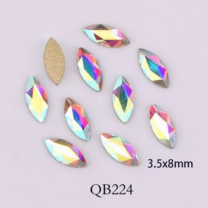 Wholesale 50 Shapes Glass Flat Back Stone Craft Crystal K9 Fancy Nail Rhinestone For Nail Art Decoration Jewelry Making