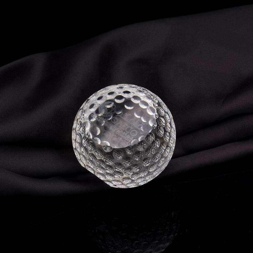 Honor Of Crystal Hot selling customized precisely carved crystal golf ball or basketball for birthday gift