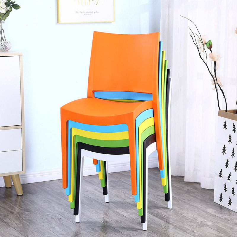 Nordic Adult Plastic Chair  comfortable plastic dining chair colorful pp dining black stackable office dining plastic chairs