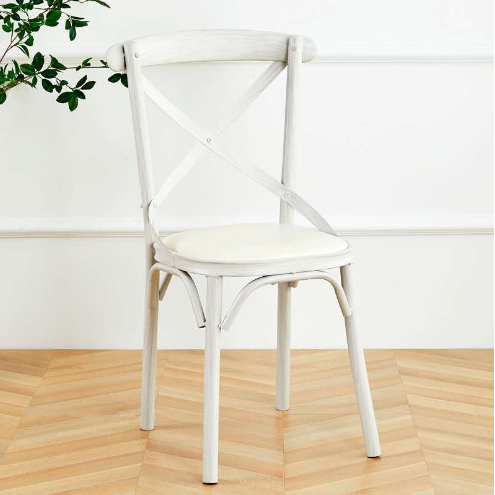 Rustic Vintage Style Bentwood Stackable Chair Wooden Crossback Chair Restaurant Bistro Chair