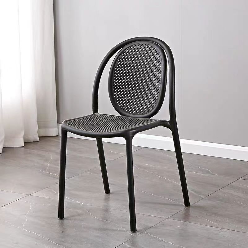 Modern White Plastic Stackable Dining Chair Simple Folding Conference Chair For Restaurant Conference Room Hotel