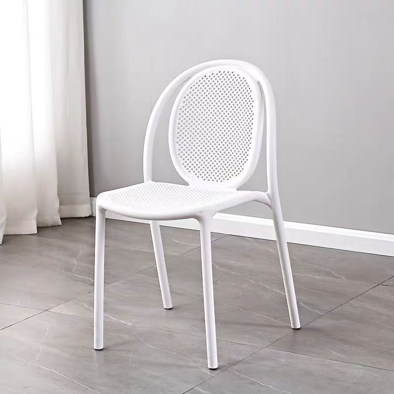 Modern White Plastic Stackable Dining Chair Simple Folding Conference Chair For Restaurant Conference Room Hotel