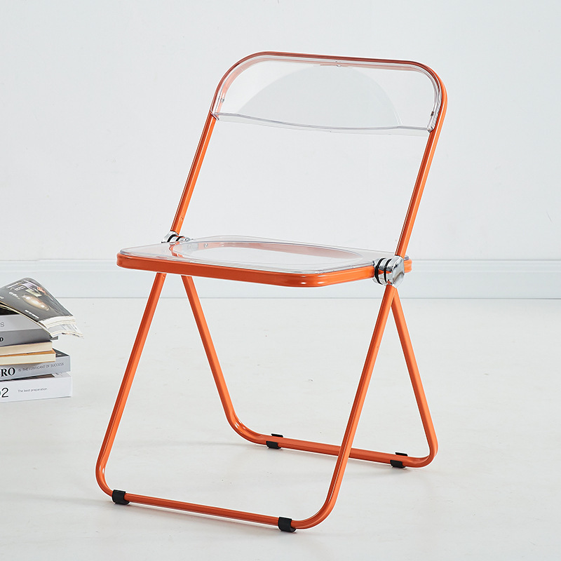 Cheap And Strong Plastic Steel Frame Folding Chair With Backrest