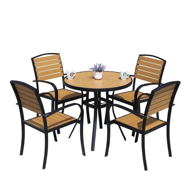 Wholesale Restaurant Table Set Garden Modern Patio Furniture Aluminum Outdoor Dining Table And Chair Set for hotel