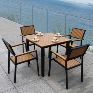 Wholesale Restaurant Table Set Garden Modern Patio Furniture Aluminum Outdoor Dining Table And Chair Set for hotel