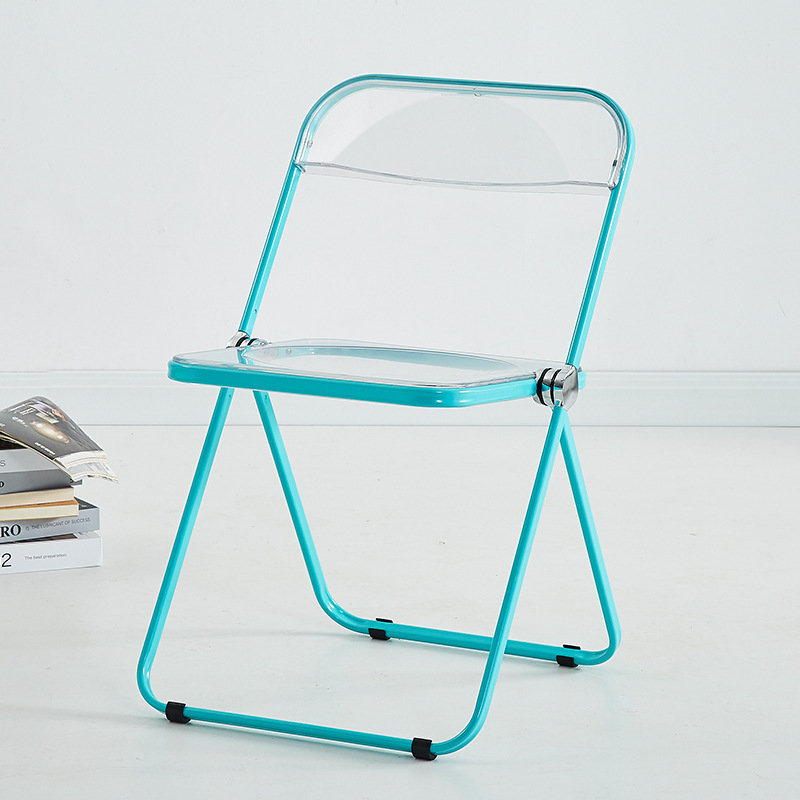 Cheap And Strong Plastic Steel Frame Folding Chair With Backrest