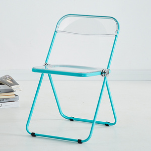 Cheap And Strong Plastic Steel Frame Folding Chair With Backrest