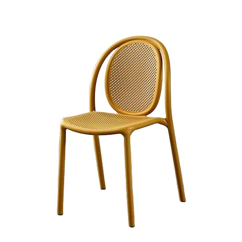 Modern White Plastic Stackable Dining Chair Simple Folding Conference Chair For Restaurant Conference Room Hotel